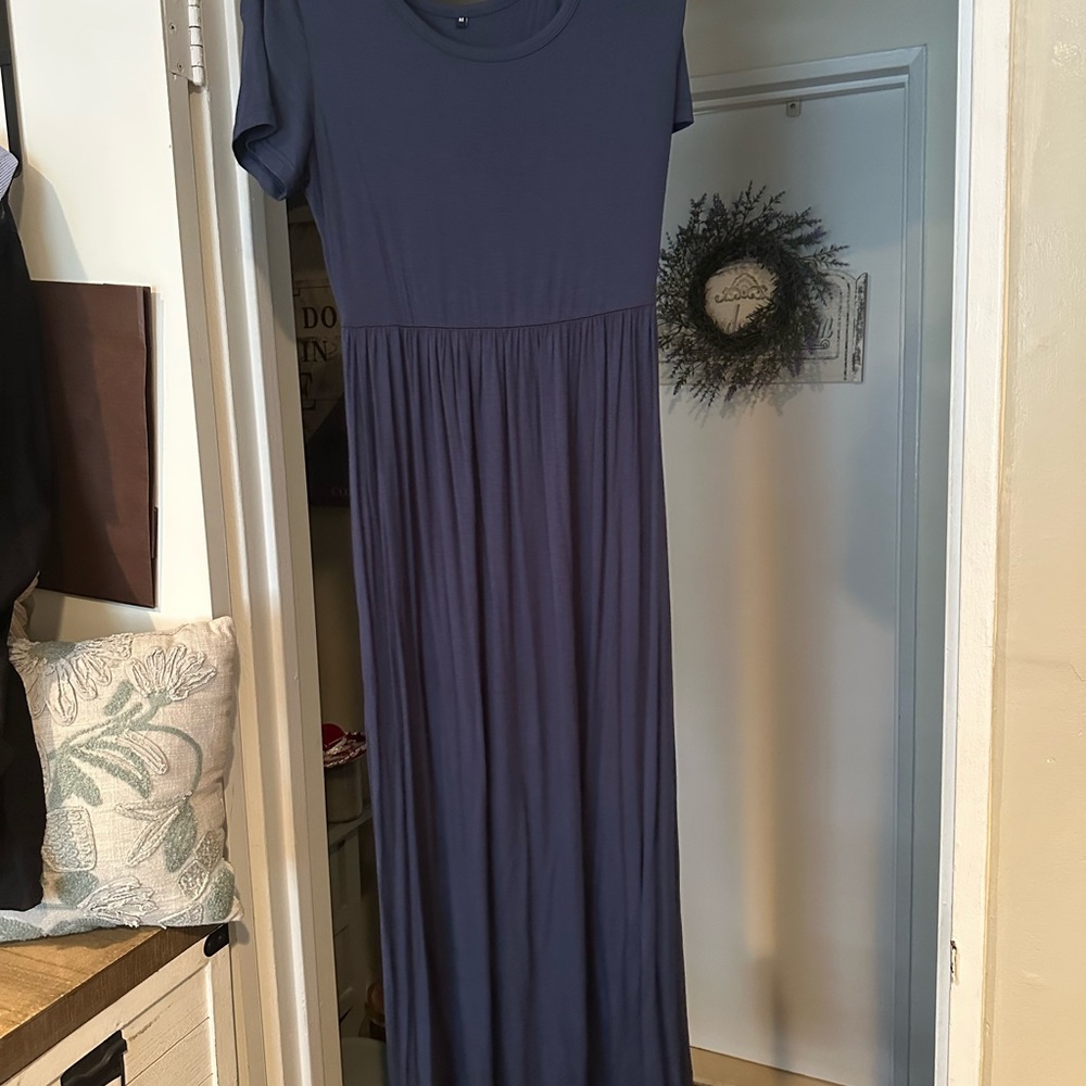 Elegant Navy Blue Maxi Dress
